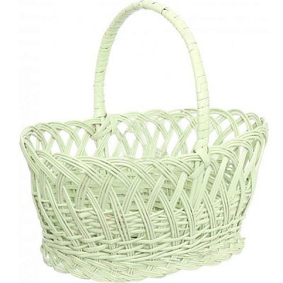 Корзина плетеная 38х27х34 см 1427 мятная